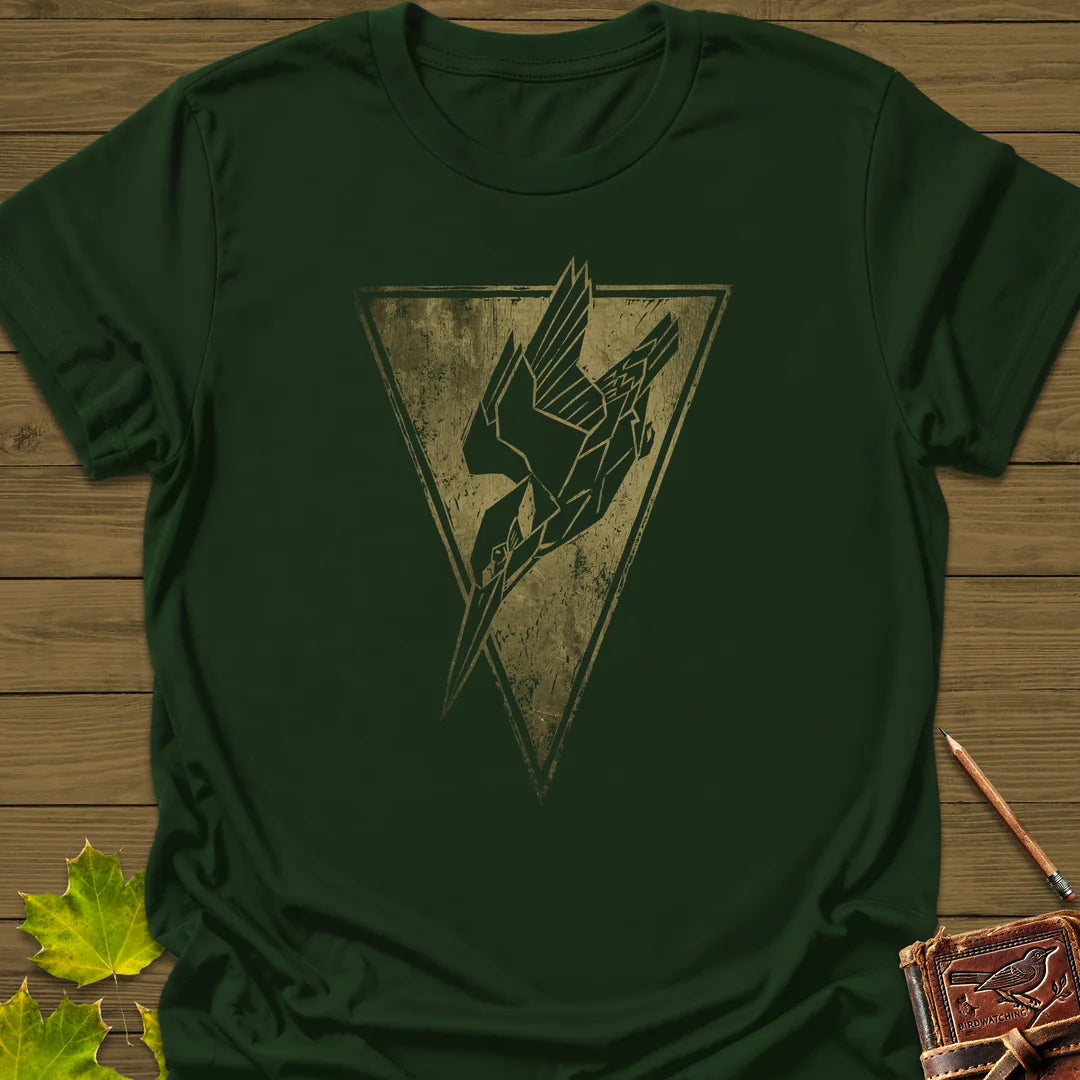 Kingfisher Badge T-Shirt in Forest Green