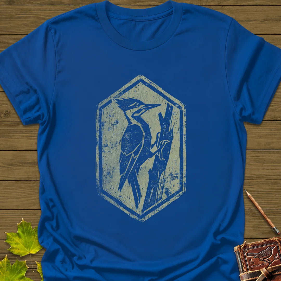 Woodpecker Silhouette T-Shirt in Royal