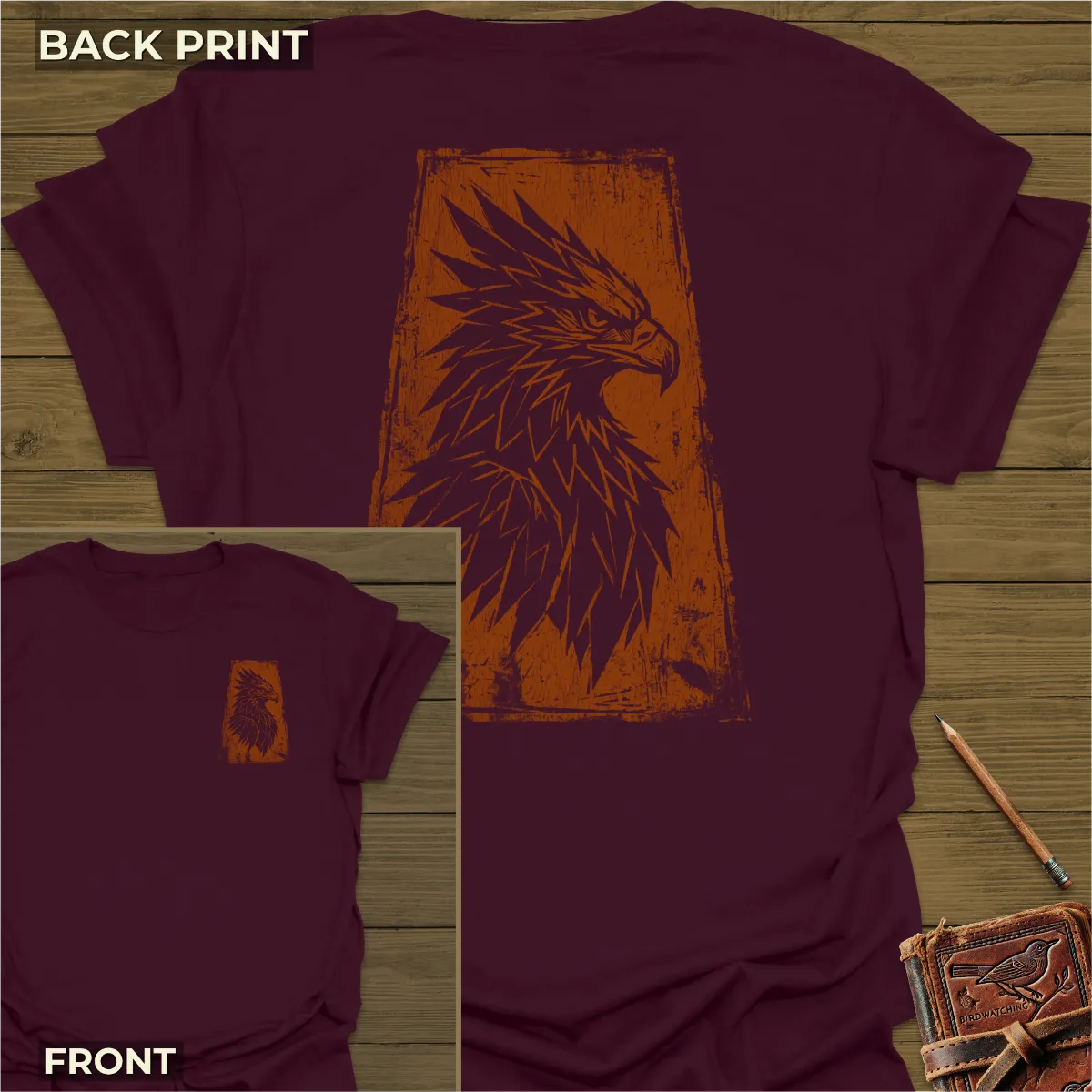 Tribal Eagle T-Shirt - Back Print Maroon