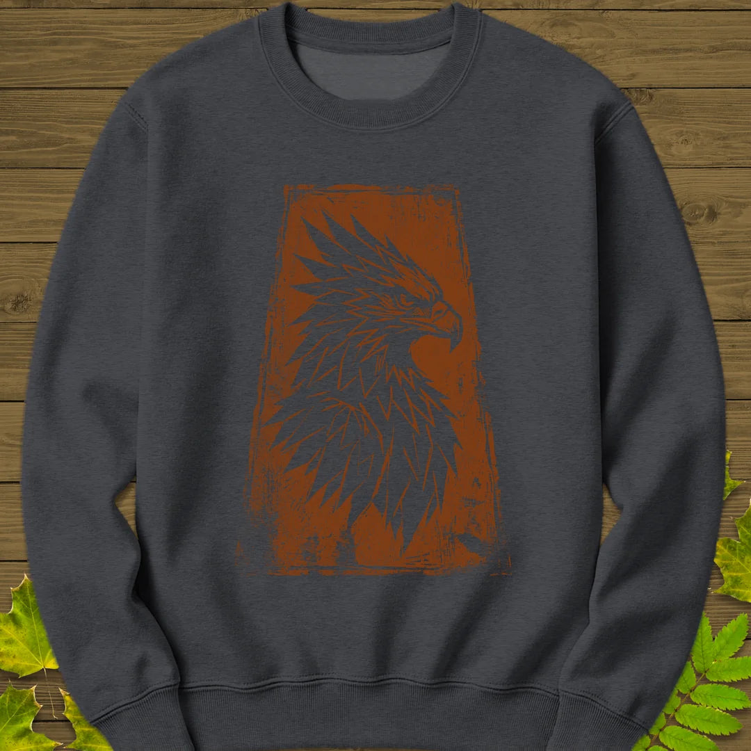 Tribal Eagle Sweatshirt in Dark Heather