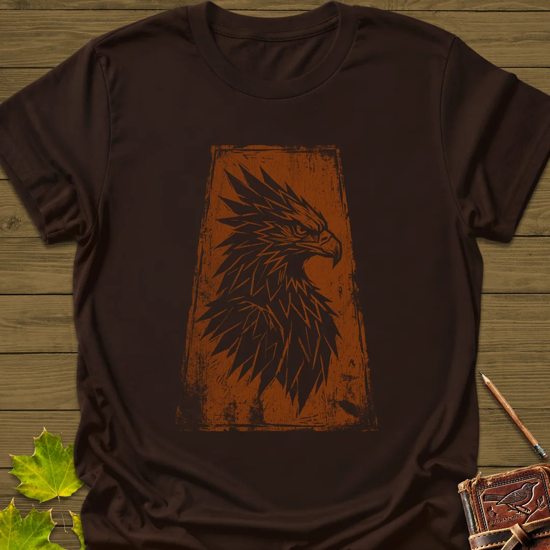 Tribal Eagle T-Shirt in Dark Chocolate