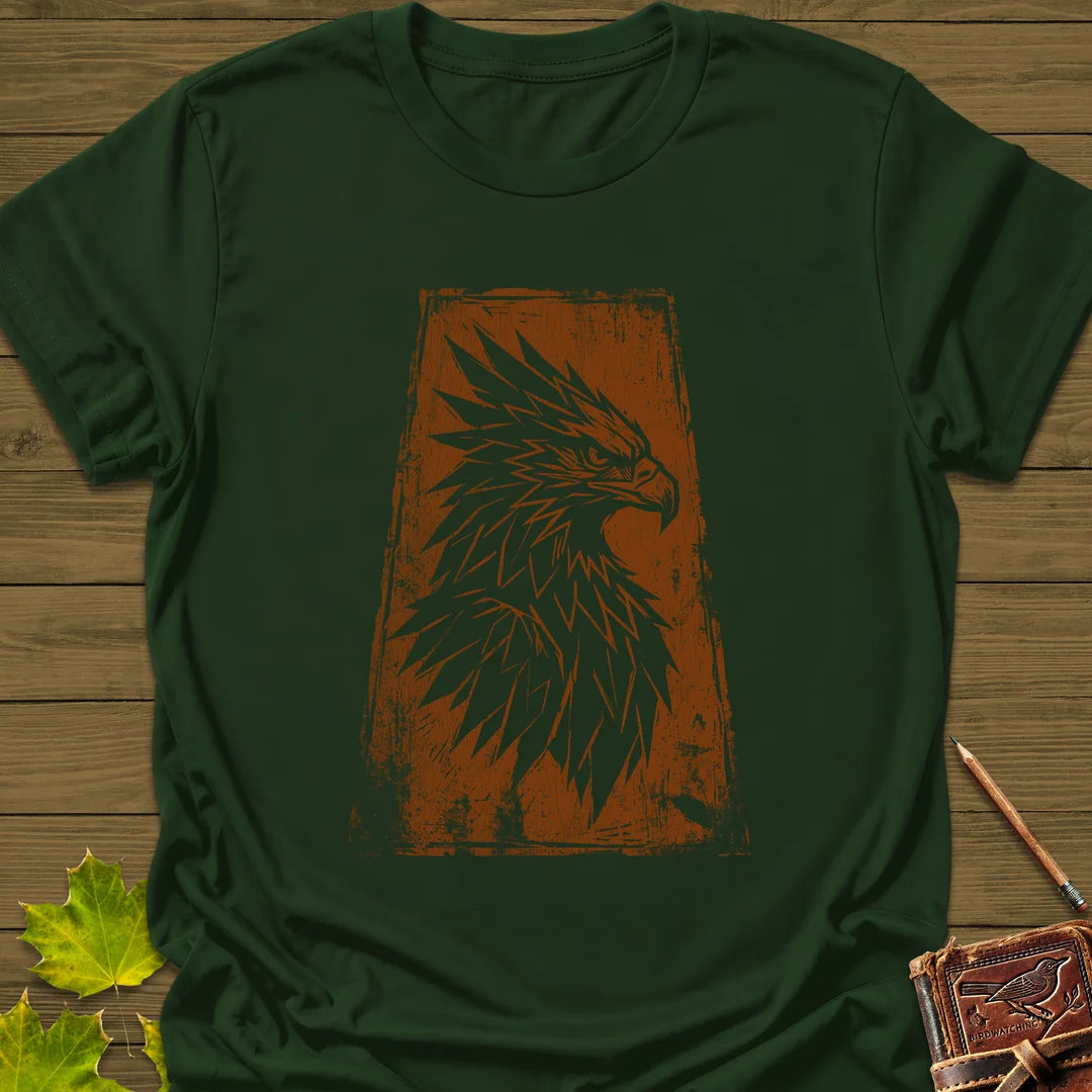 Tribal Eagle T-Shirt in Forest Green