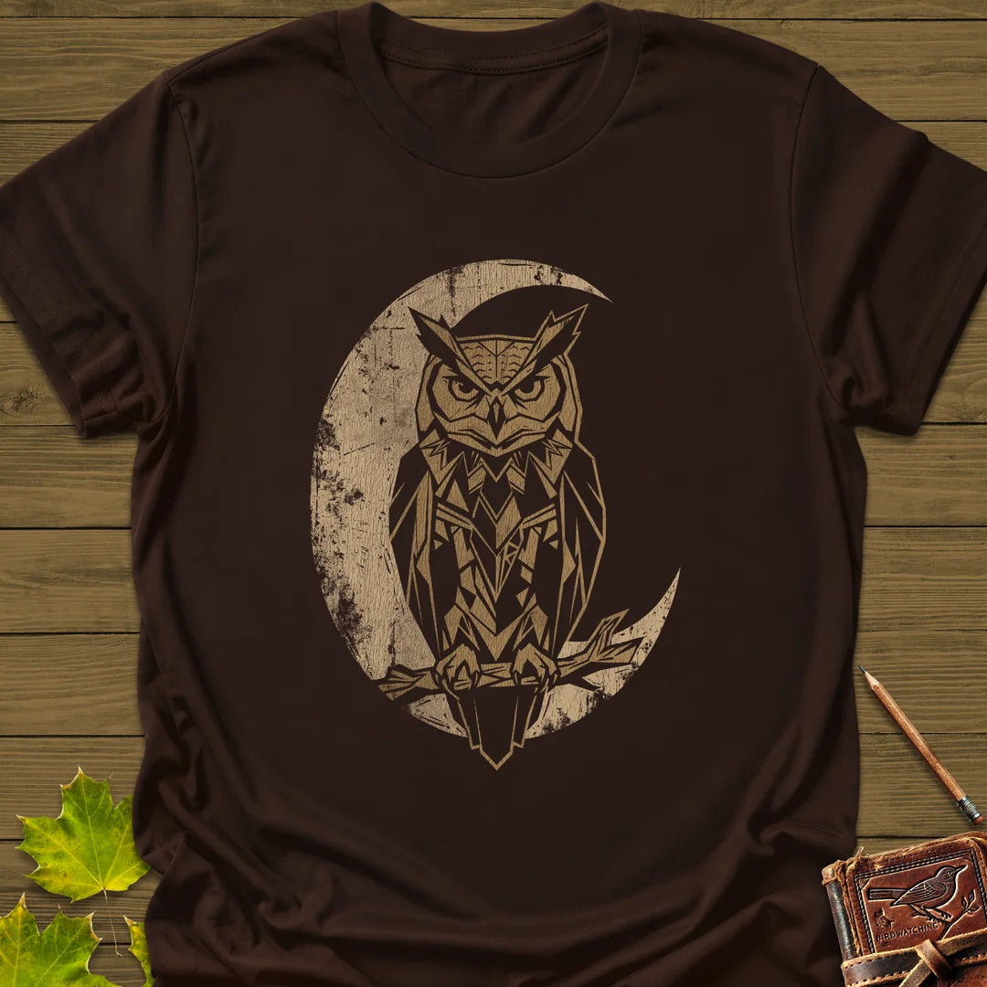 Lunar Owl T-Shirt in Dark Chocolate