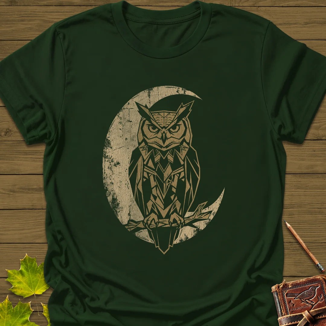 Lunar Owl T-Shirt in Forest Green