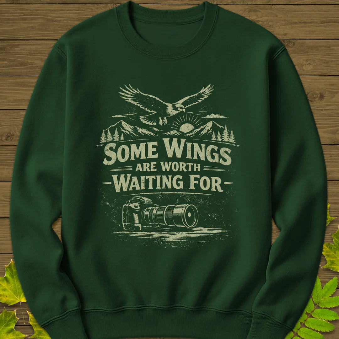Some Wings Sweatshirt in Forest Green