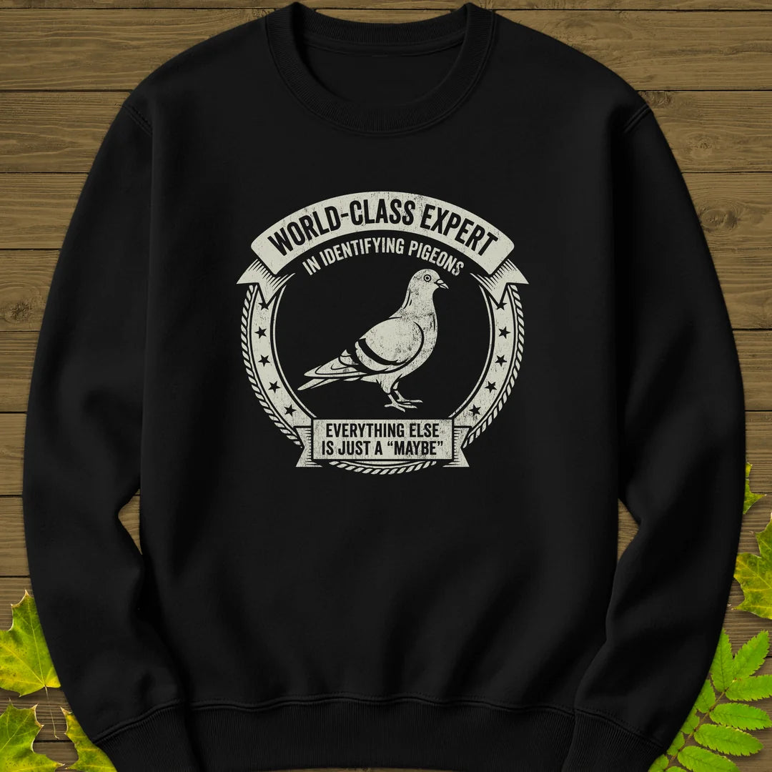 Identifying Pigeons Sweatshirt in Black