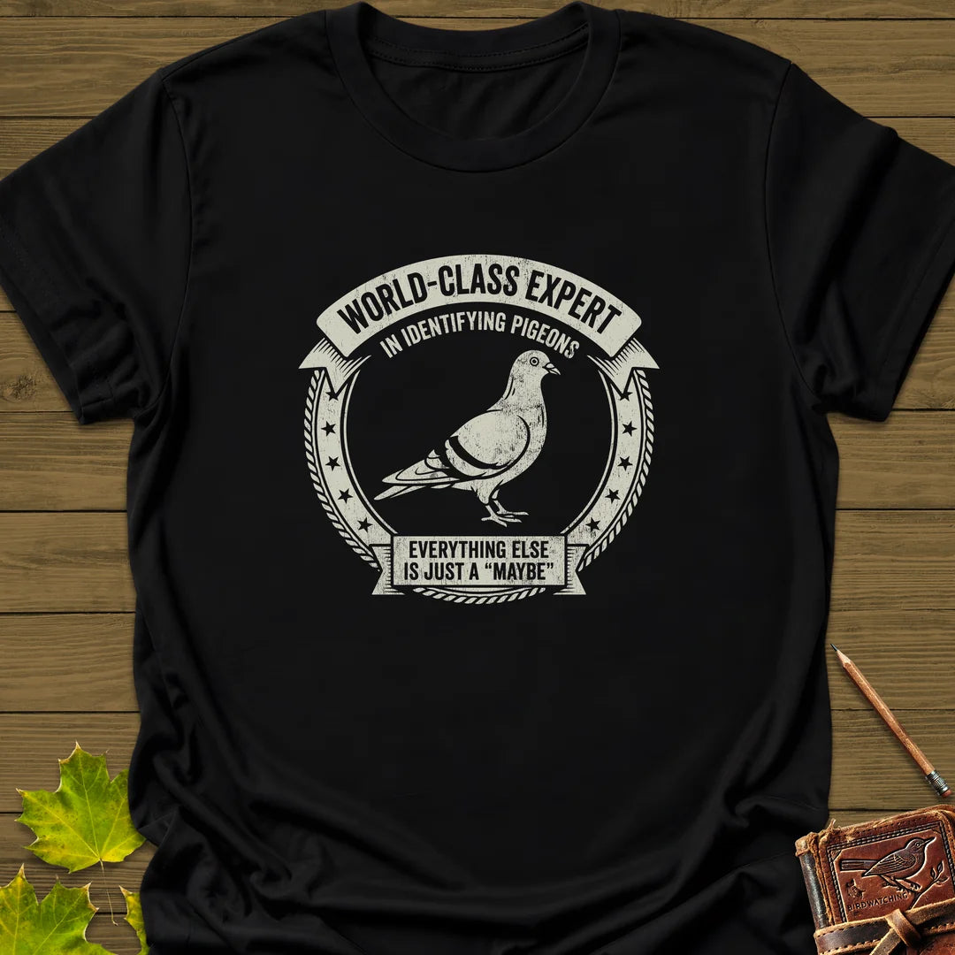 Identifying Pigeons T-Shirt in Black
