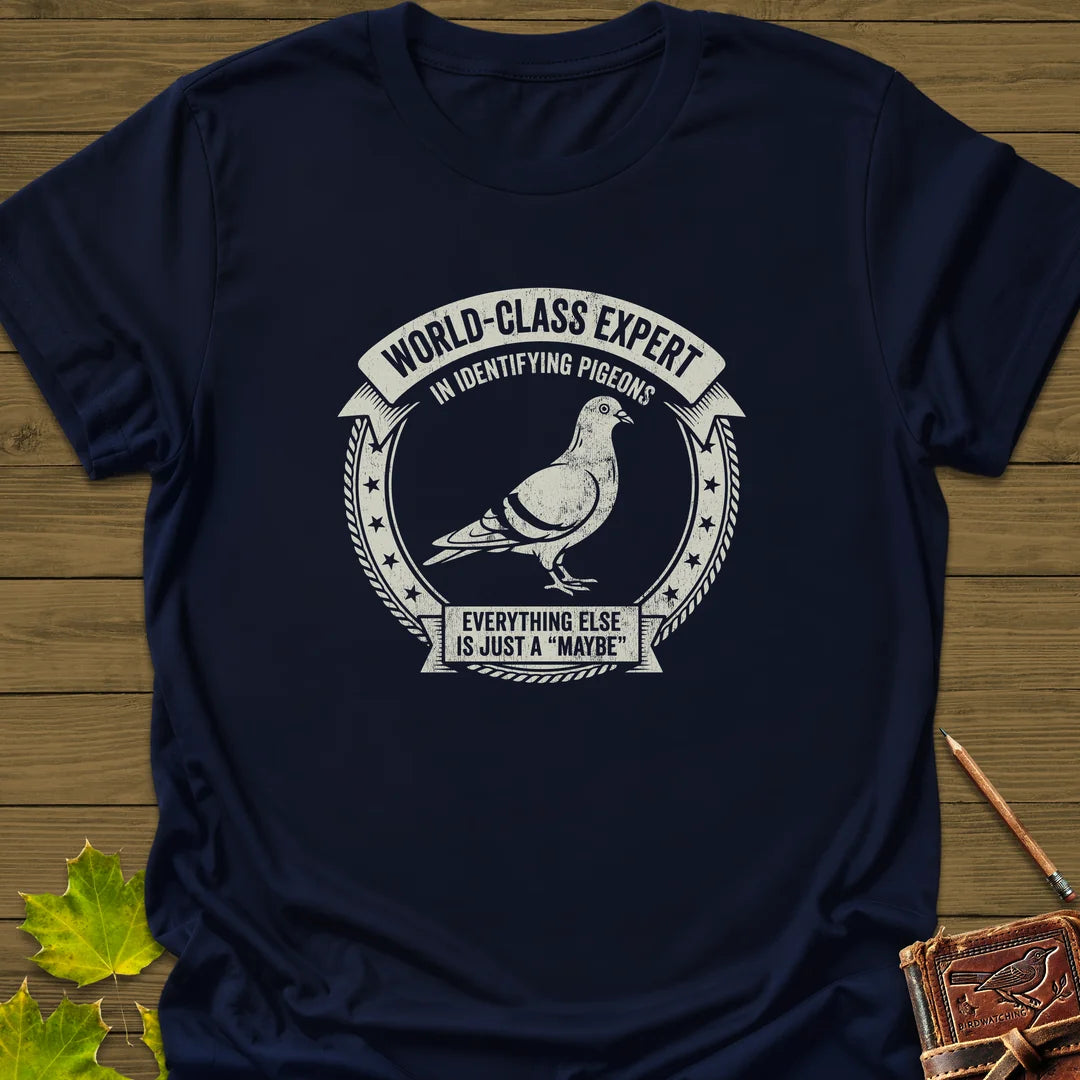 Identifying Pigeons T-Shirt in Navy