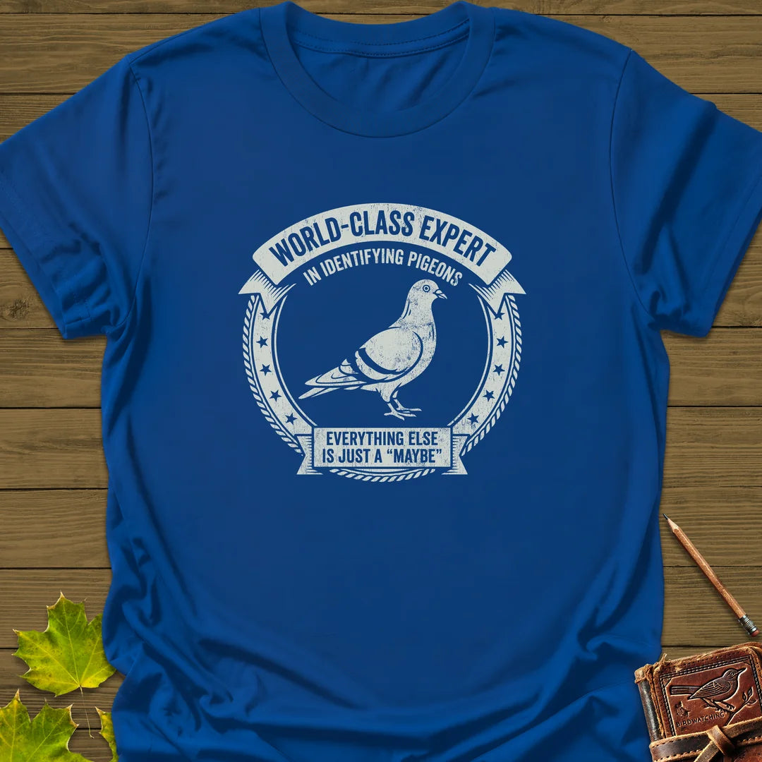 Identifying Pigeons T-Shirt in Royal