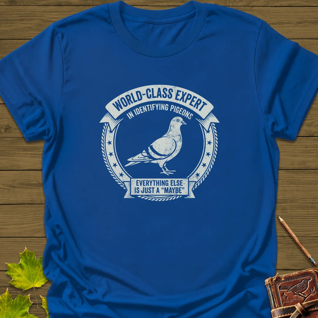 Identifying Pigeons T-Shirt in Royal