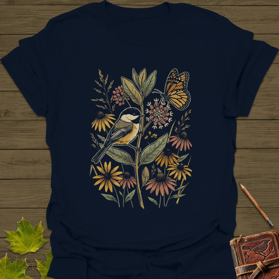 Garden Visitors T-Shirt Navy