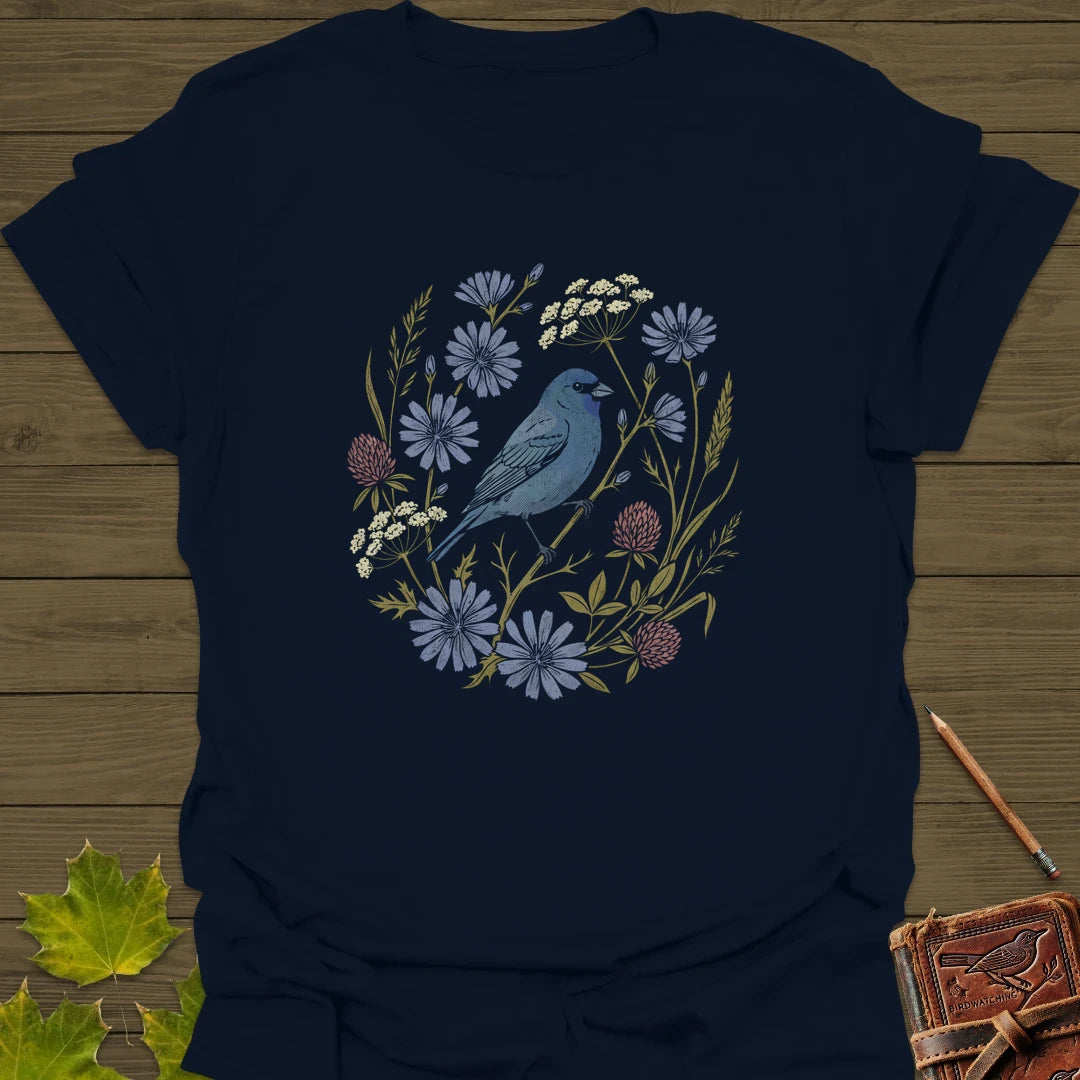 Indigo Bloom T-Shirt Navy