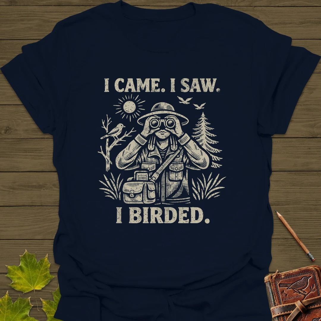 I Birded T-Shirt Navy