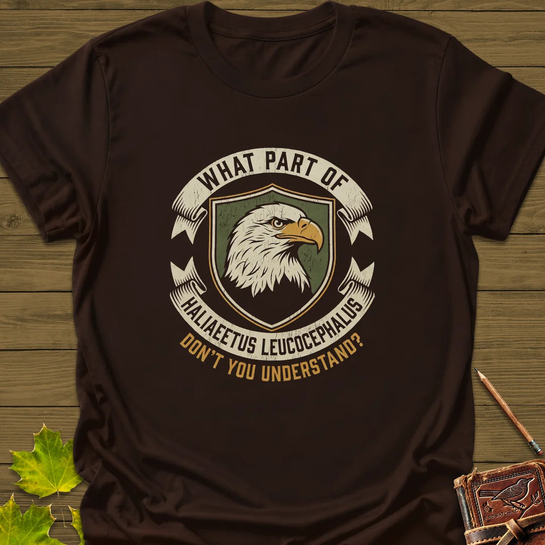 Nerdy Bald Eagle T-Shirt in Dark Chocolate