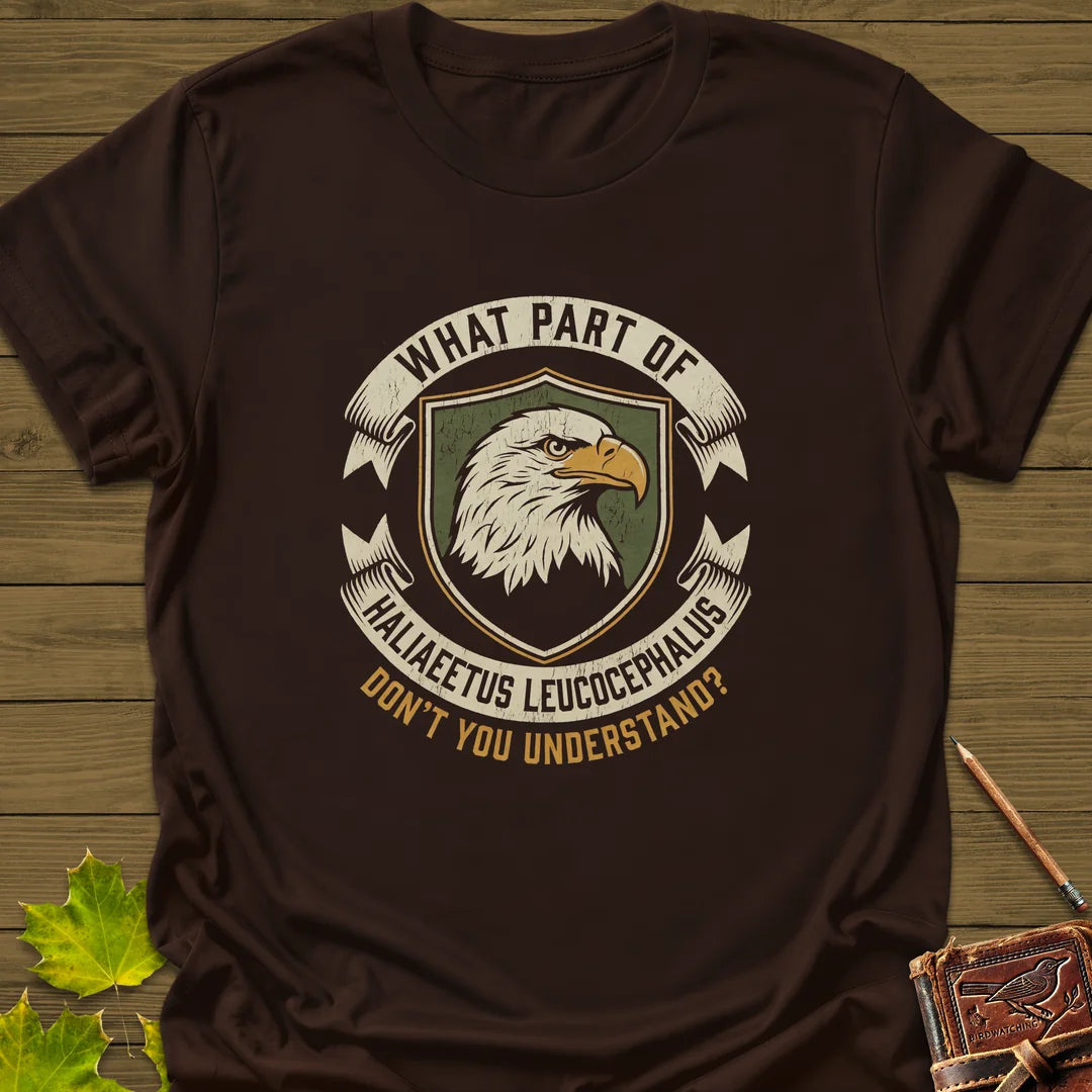 Nerdy Bald Eagle T-Shirt in Dark Chocolate