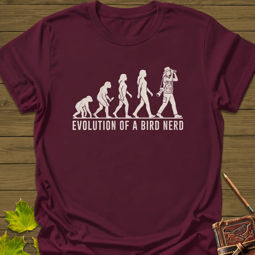 Evolution (Female) T-Shirt in Maroon