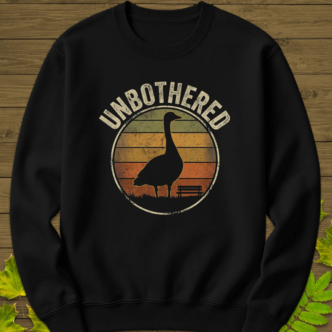 Unbothered Goose Sweatshirt in Black