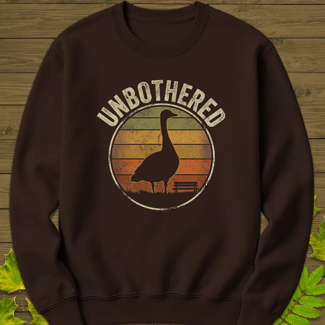 Unbothered Goose Sweatshirt in Dark Chocolate