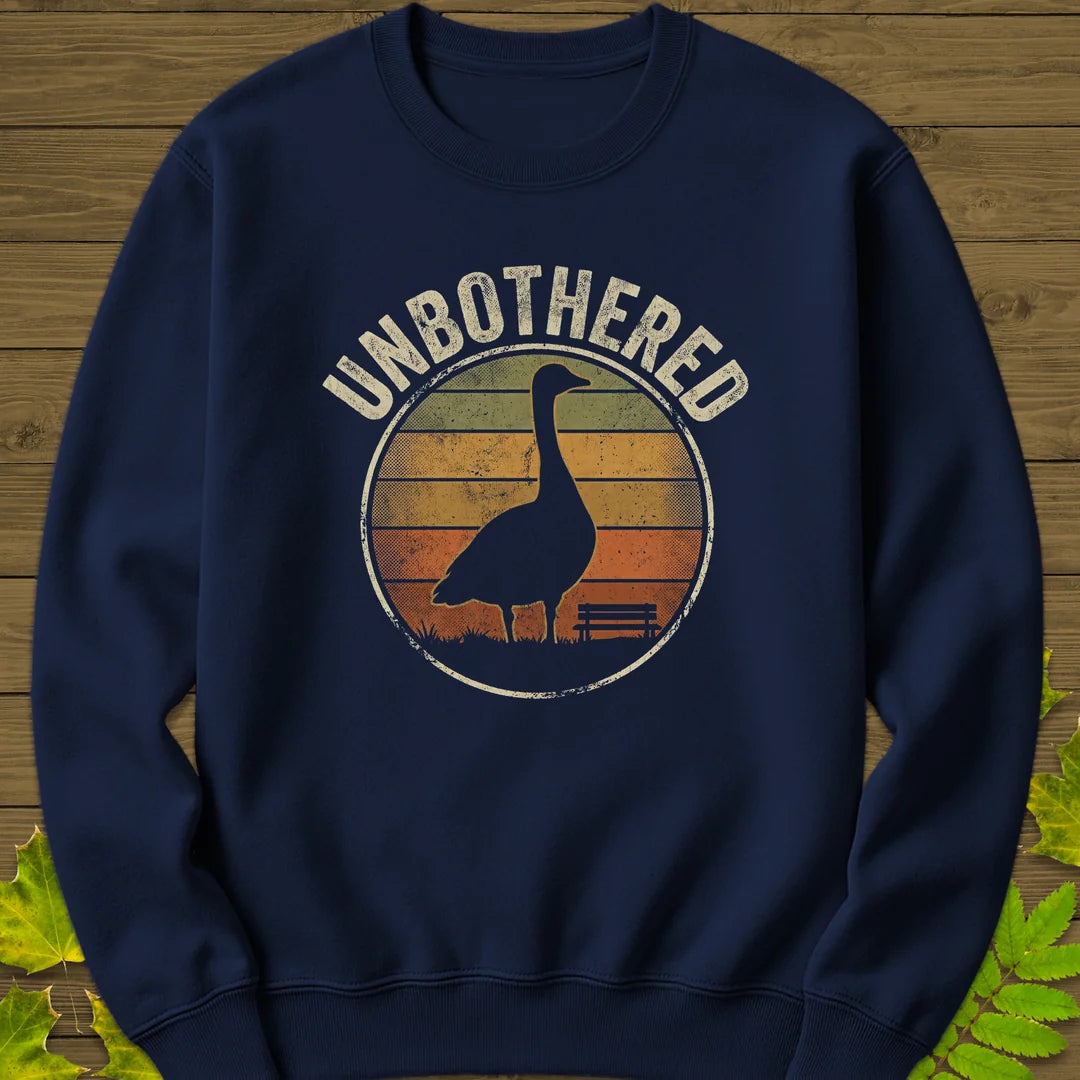 Unbothered Goose Sweatshirt in Navy
