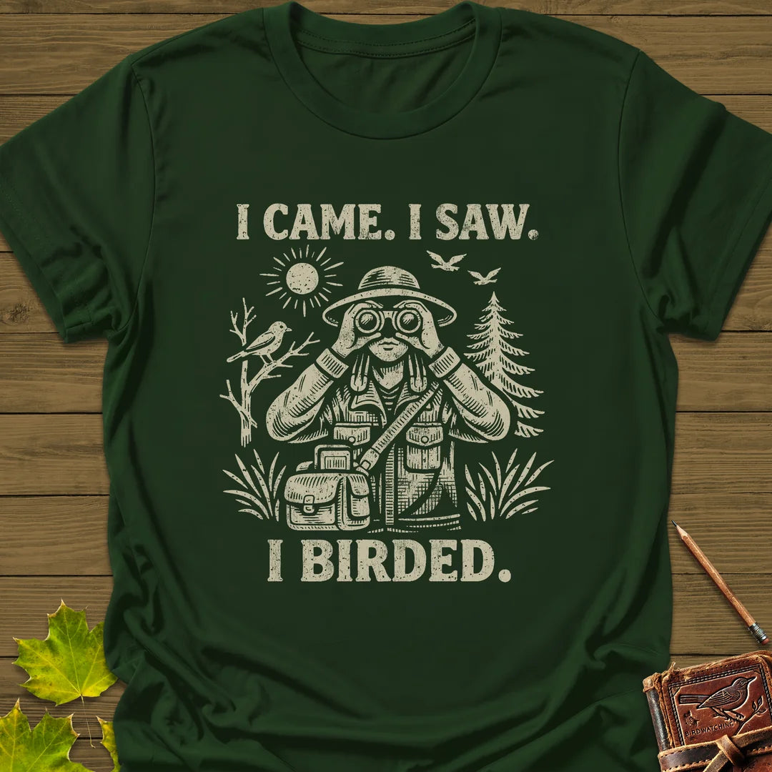 I Birded T-Shirt in Forest Green