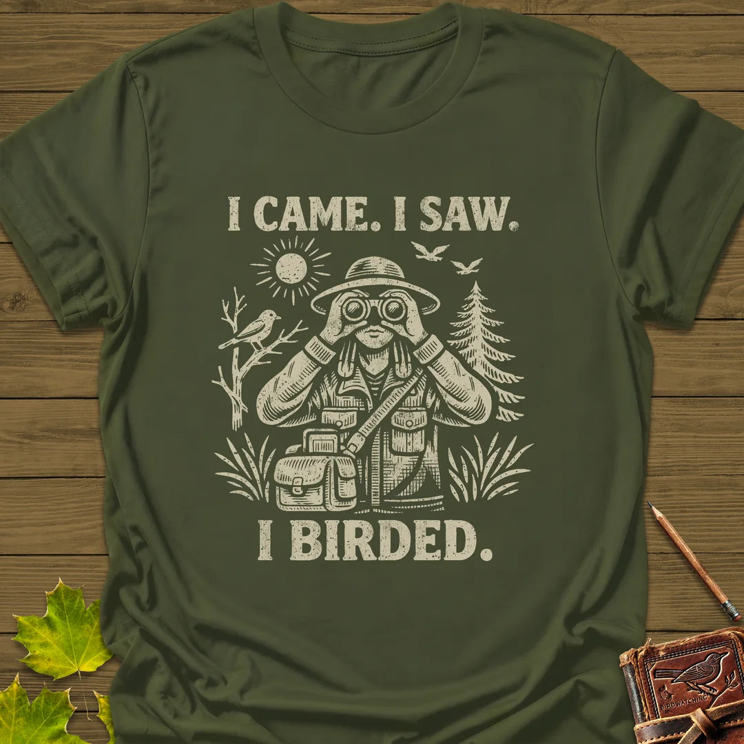 I Birded T-Shirt in Military Green