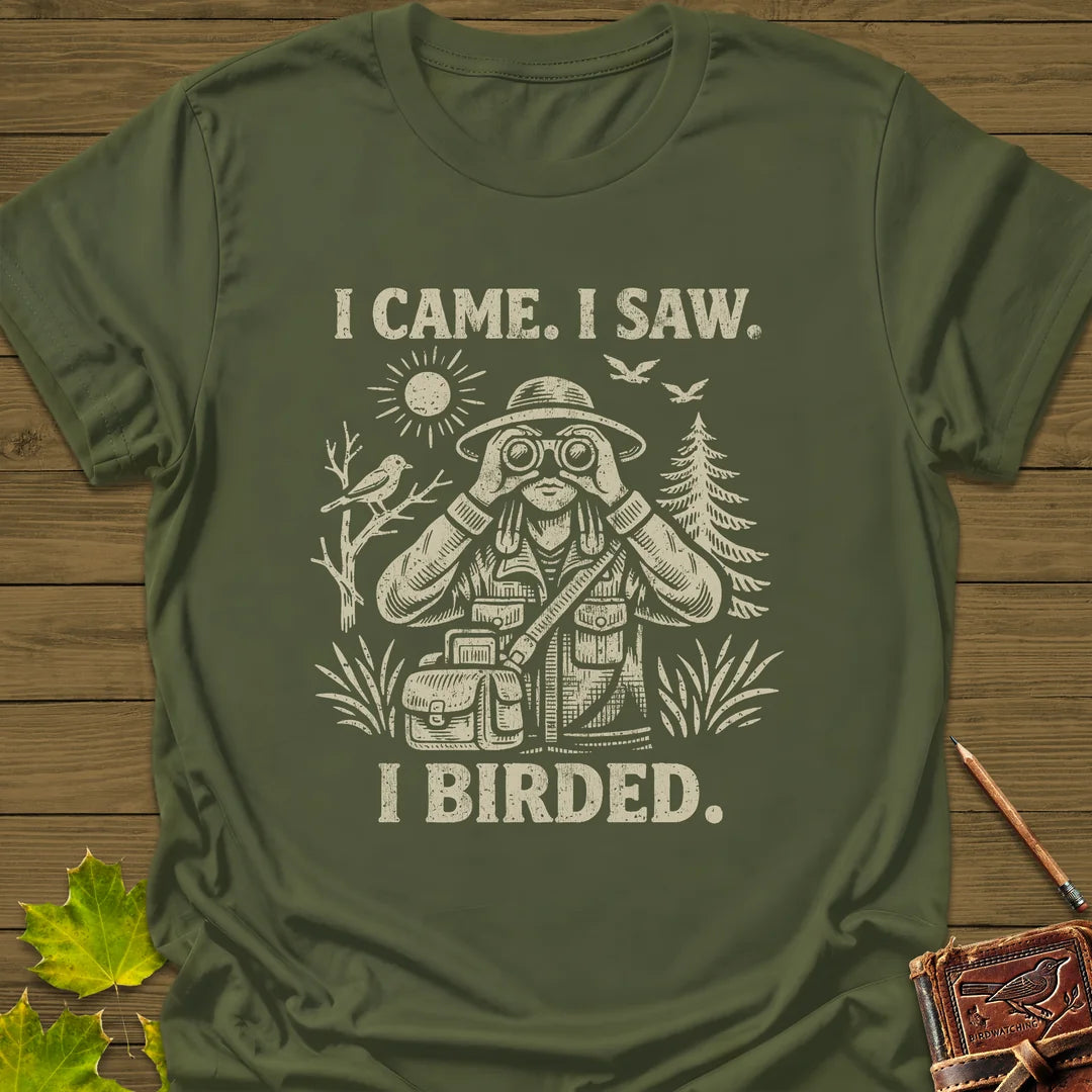 I Birded T-Shirt in Military Green