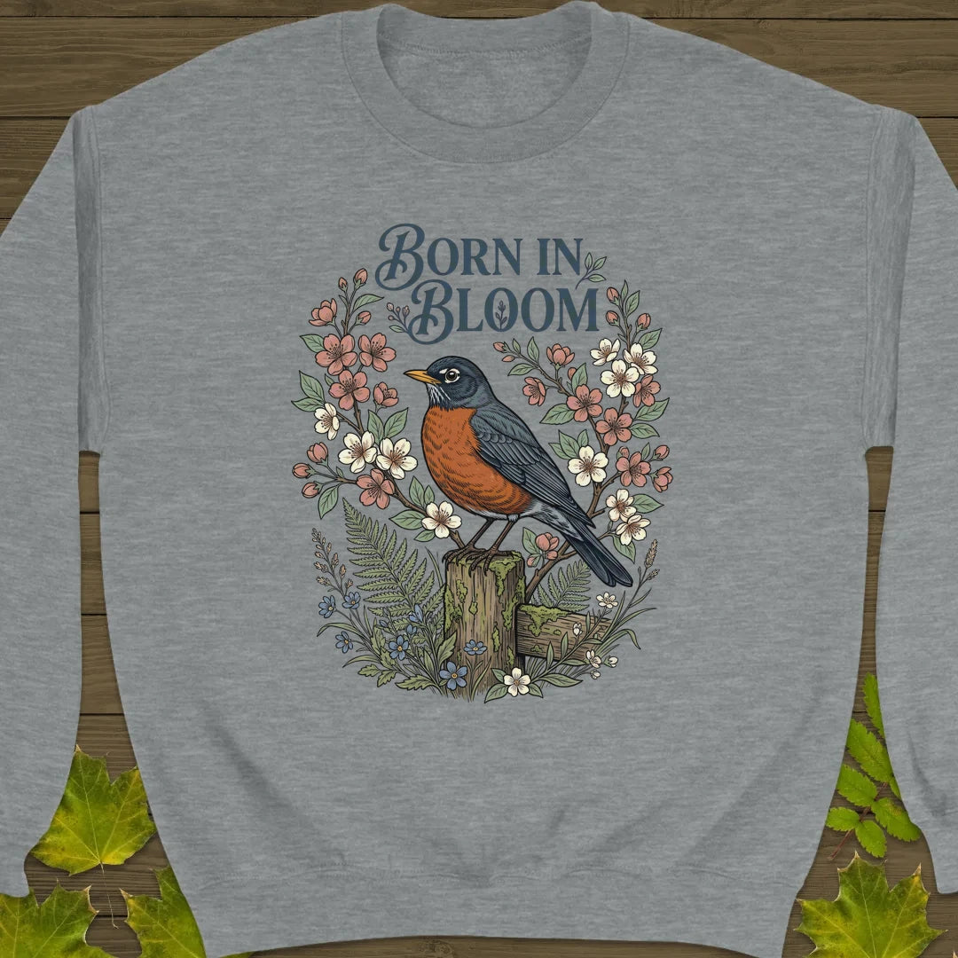 Born In Bloom Sweatshirt Sport Grey