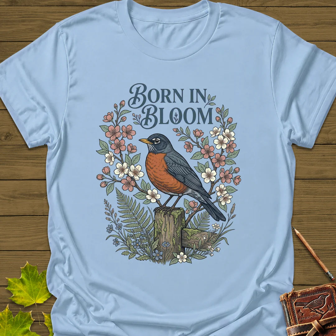 Born In Bloom T-Shirt in Light Blue