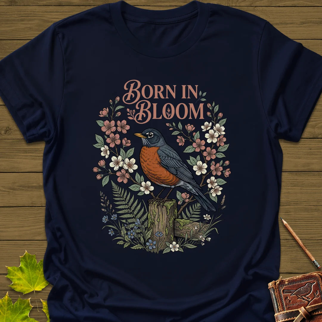 Born In Bloom T-Shirt in Navy