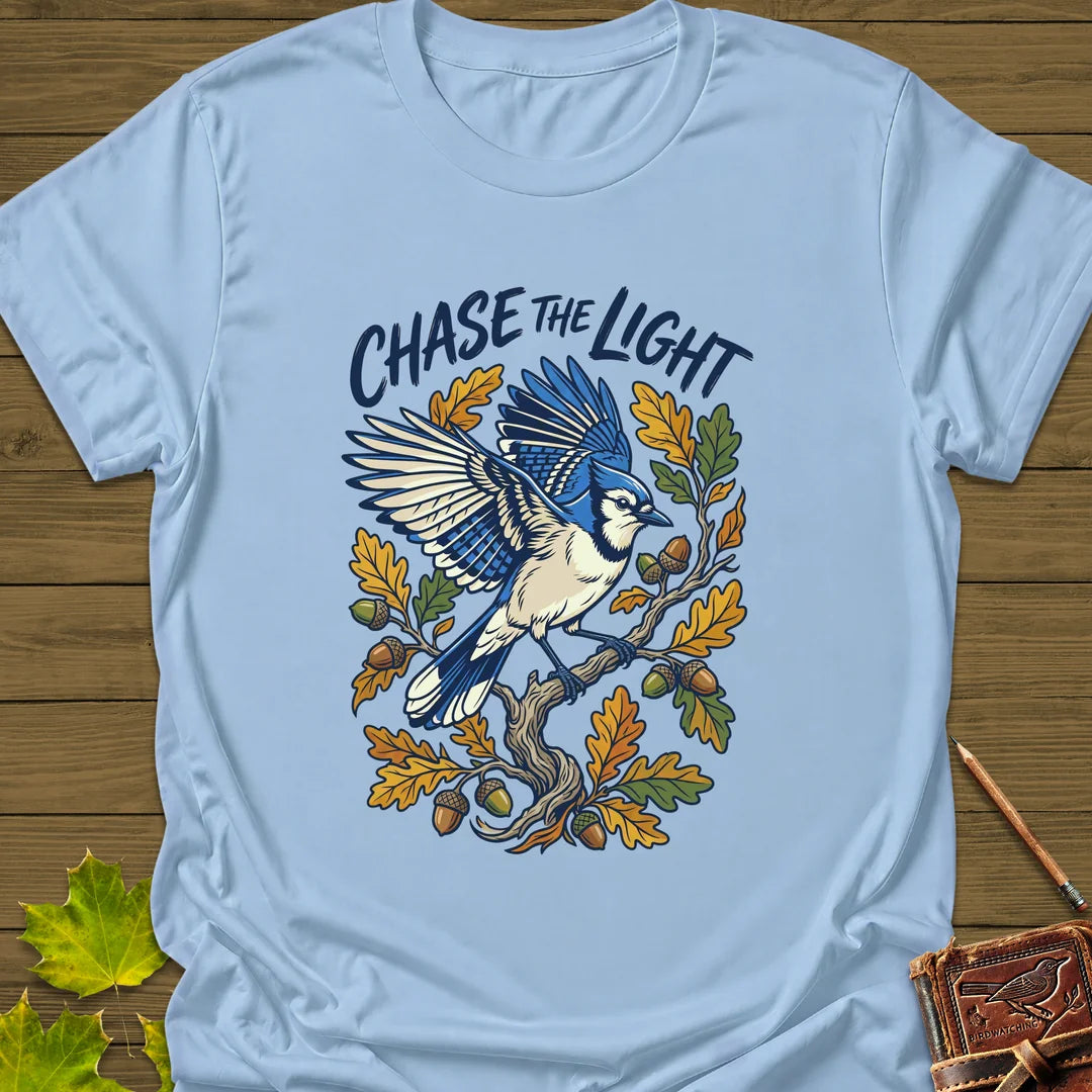 Chase The Light T-Shirt in Light Blue
