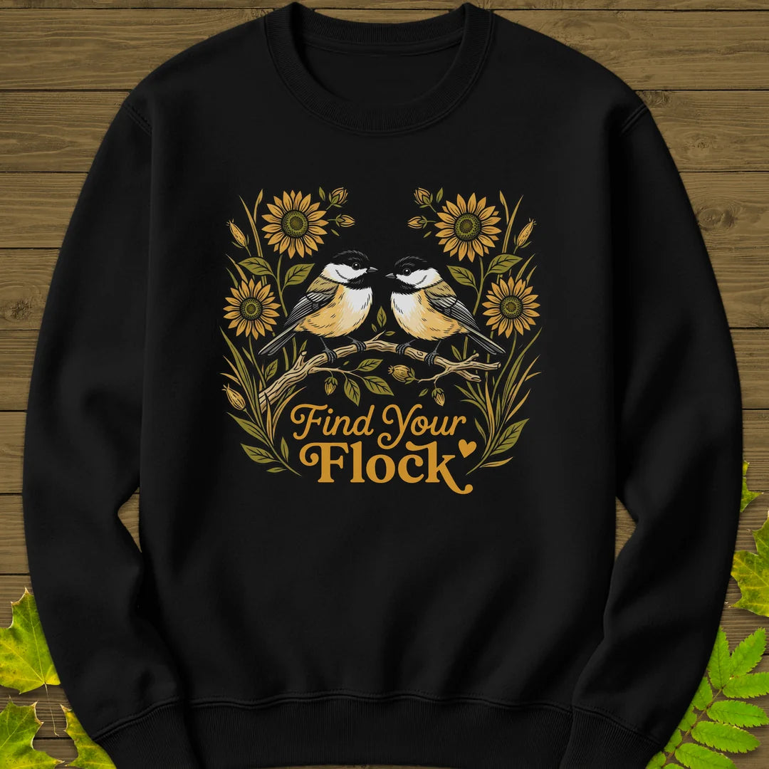 Find Your Flock Sweatshirt in Black