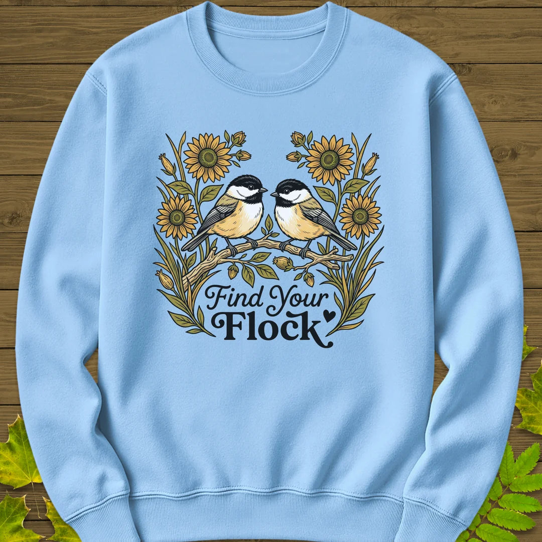 Find Your Flock Sweatshirt in Light Blue