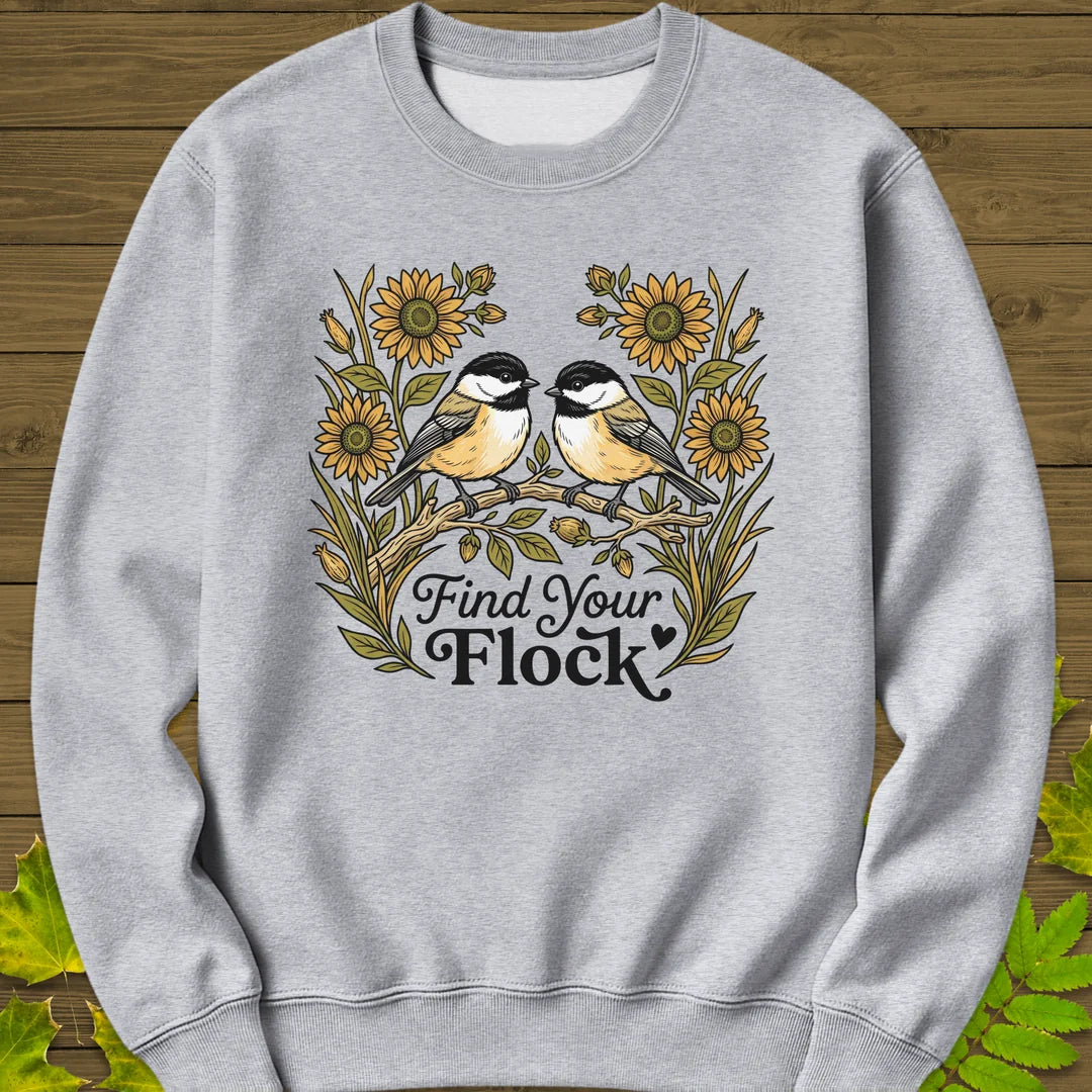 Find Your Flock Sweatshirt in Sport Grey