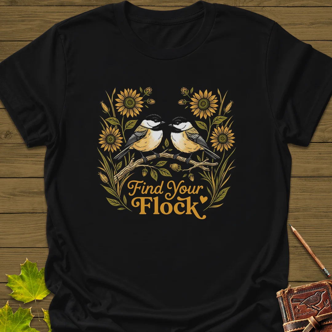 Find Your Flock T-Shirt in Black