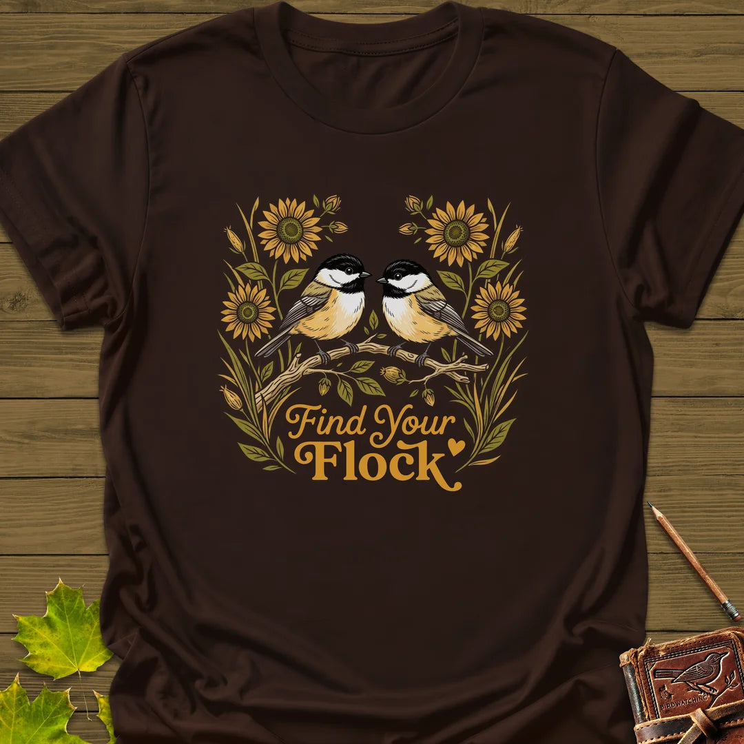 Find Your Flock T-Shirt in Dark Chocolate