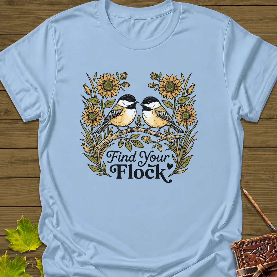 Find Your Flock T-Shirt in Light Blue