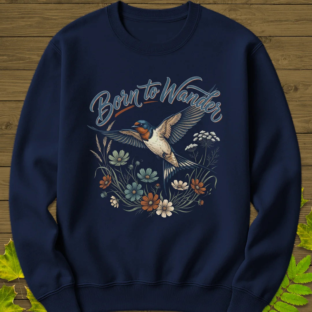 Born To Wander Sweatshirt in Navy