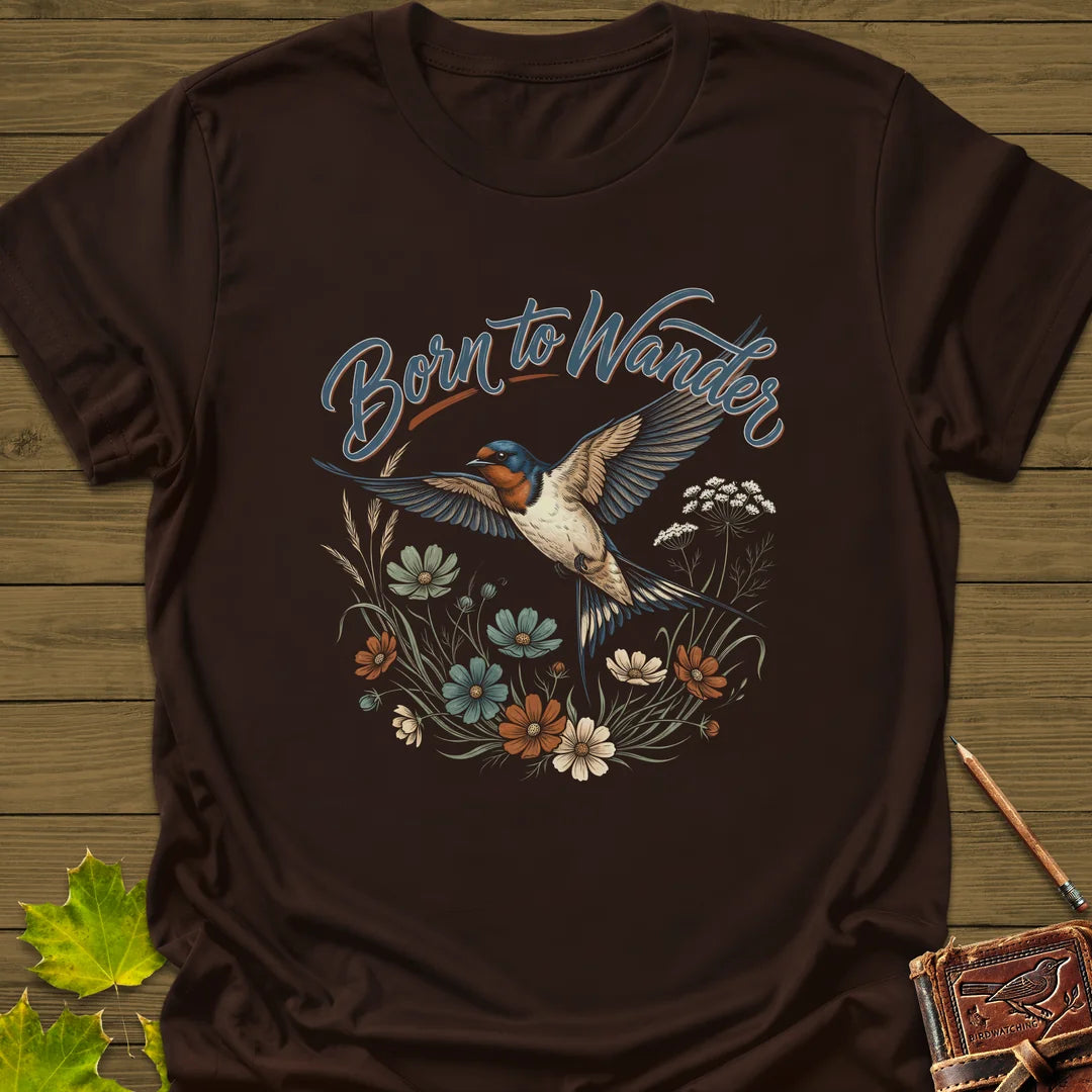 Born To Wander T-Shirt in Dark Chocolate
