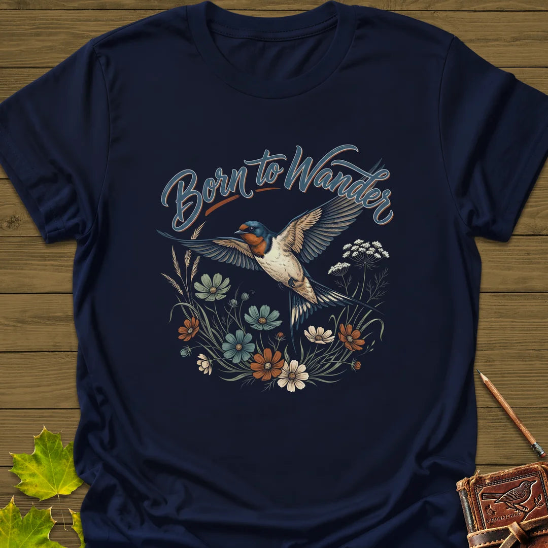 Born To Wander T-Shirt in Navy