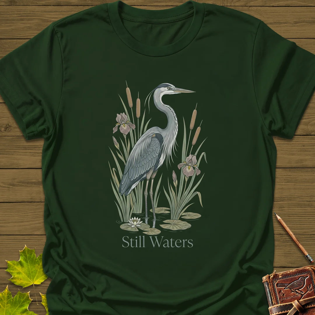 Still Waters T-Shirt in Forest Green