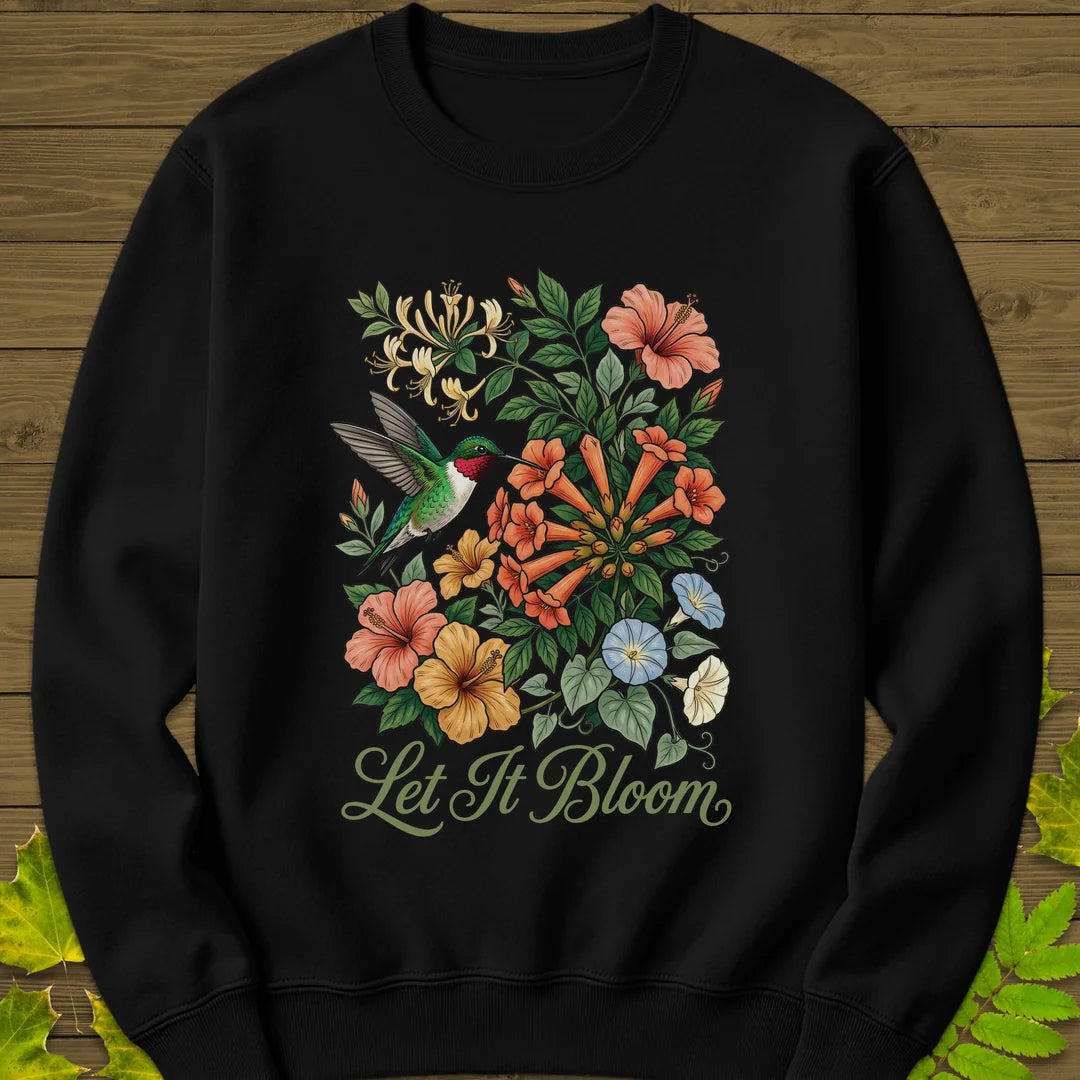 Let It Bloom Sweatshirt in Black