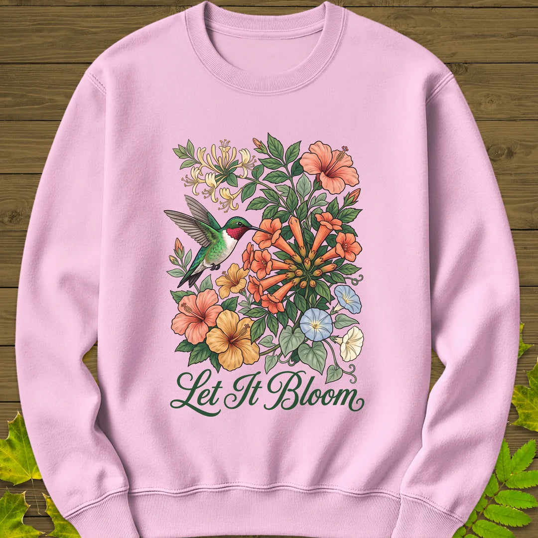 Let It Bloom Sweatshirt in Light Pink