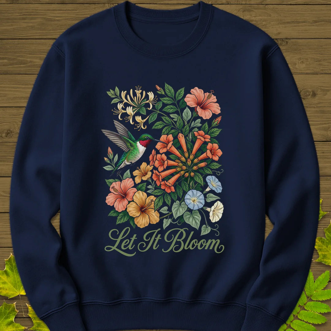 Let It Bloom Sweatshirt in Navy