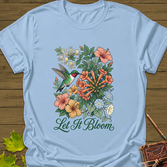 Let It Bloom T-Shirt in Light Blue