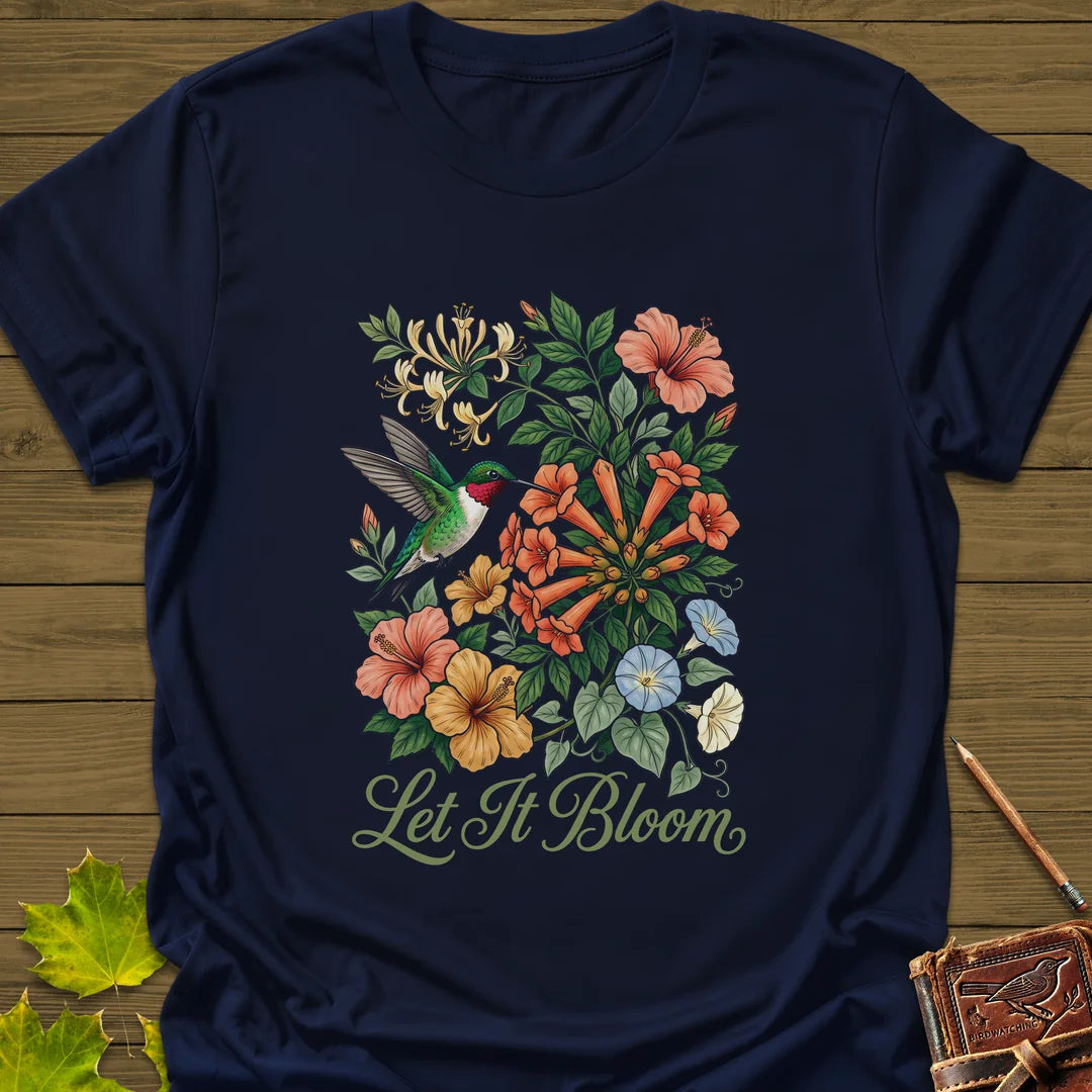 Let It Bloom T-Shirt in Navy