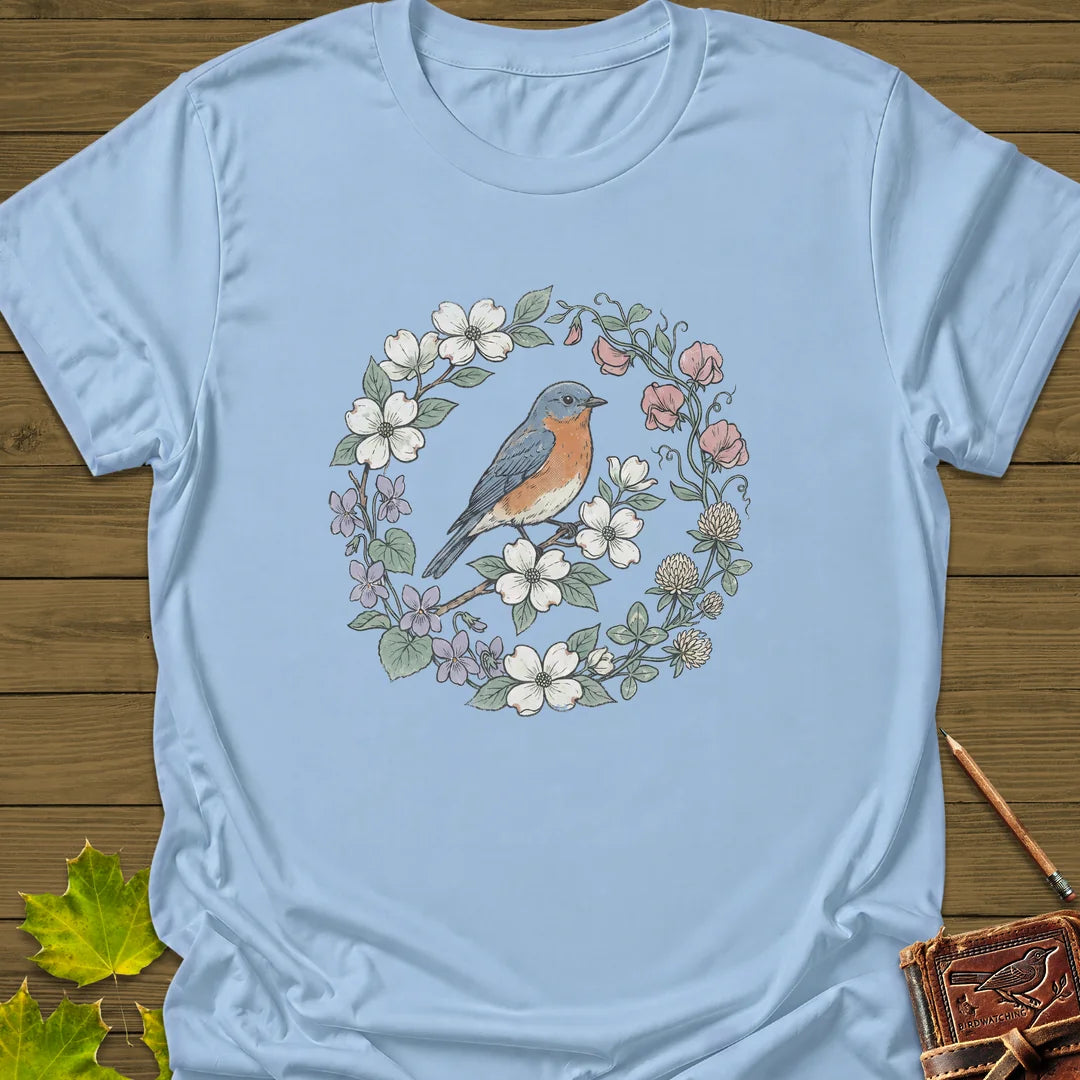 Blue & Bloom T-Shirt in Light Blue