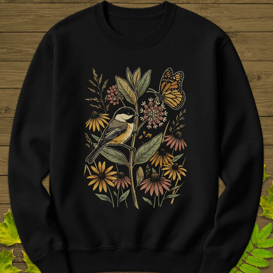 Garden Visitors Sweatshirt in Black