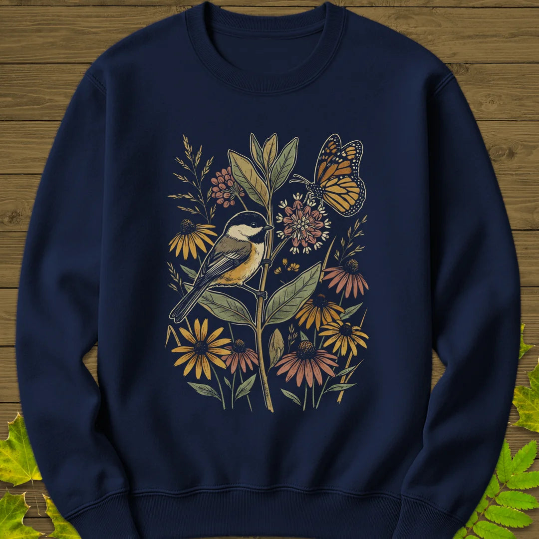 Garden Visitors Sweatshirt in Navy