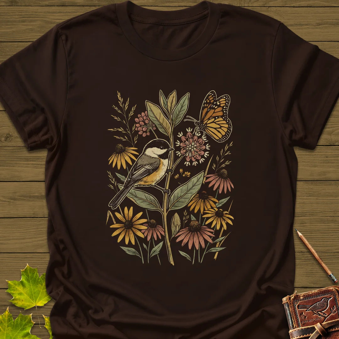 Garden Visitors T-Shirt in Dark Chocolate