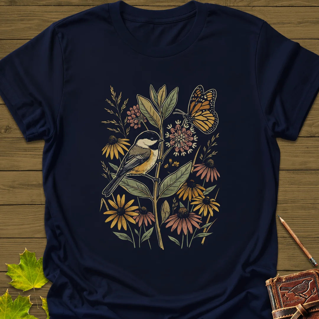 Garden Visitors T-Shirt in Navy